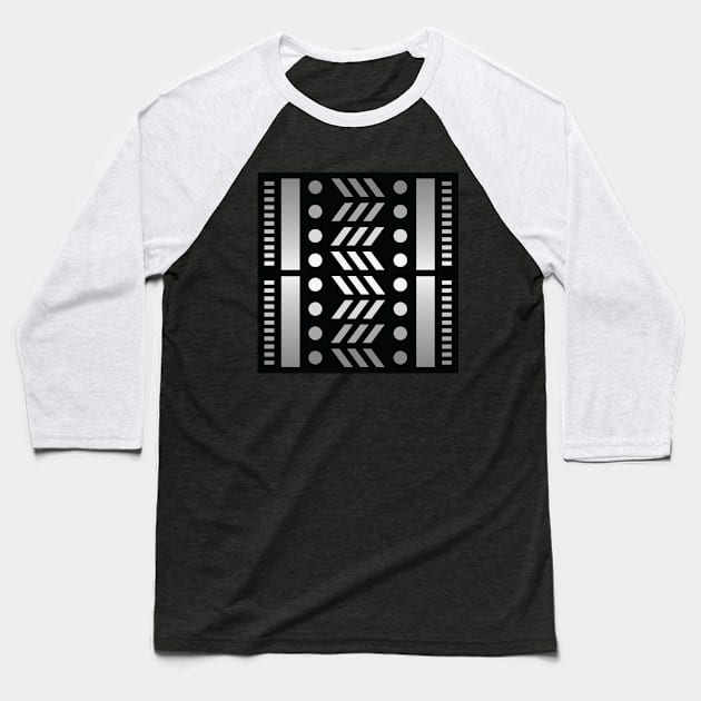 “Dimensional Forces” - V.1 Grey - (Geometric Art) (Dimensions) - Doc Labs Baseball T-Shirt by Doc Labs